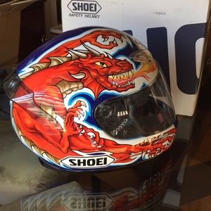 Shoei bike helmet size medium w/ Troy Lee designs